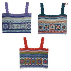Boho Chic Clothing Ethnic Embroidery Knit Sweater Vest
