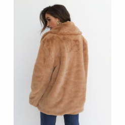 Boho Chic Clothing Turn Down Collar Soft Fur Coat