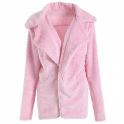 Boho Chic Clothing Turn Down Collar Soft Fur Coat