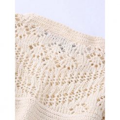 Boho Chic Clothing Sweet Slim Crochet Knitted Pullover Sweaters 4 Boho Chic Clothing Sweet Slim Crochet Knitted Pullover Sweaters