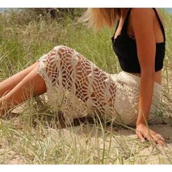 Boho Chic Clothing Skirts Lace Crochet Midi Skirt