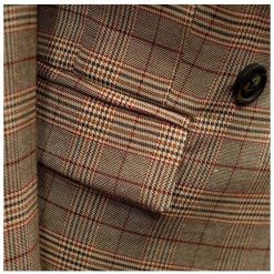 HARLEYFASHION Official Store Plaid Asymmetrical Blazer