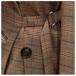 HARLEYFASHION Official Store Plaid Asymmetrical Blazer