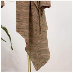 HARLEYFASHION Official Store Plaid Asymmetrical Blazer