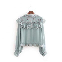 Amy Mujeres Store Elegant Ruffles Chiffon Blouse Tops