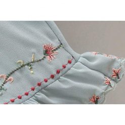 Amy Mujeres Store Elegant Ruffles Chiffon Blouse Tops