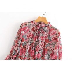 Alifus Official Store Tops Flower Ruffles Blouse