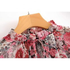 Alifus Official Store Tops Flower Ruffles Blouse