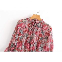 Alifus Official Store Tops Flower Ruffles Blouse
