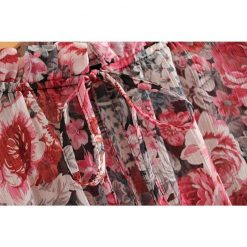 Alifus Official Store Tops Flower Ruffles Blouse