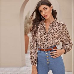 SheIn Official Store Mock Neck Shirt Tops