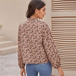 SheIn Official Store Mock Neck Shirt Tops