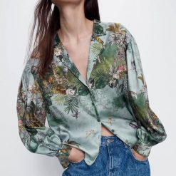 URRA WOMEN Store Tops Modern Loose Shirt