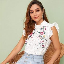 BohoChic Clothing & Accessories Tops Ruffle Trim Top