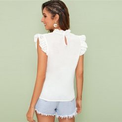 BohoChic Clothing & Accessories Tops Ruffle Trim Top