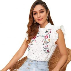 BohoChic Clothing & Accessories Tops Ruffle Trim Top