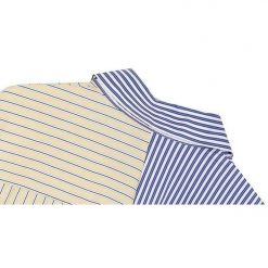 EAM Official Store Striped Lapel Shirt