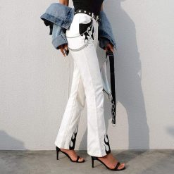 Boho Chic Clothing Flame Panelled Wide Leg