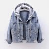 Boho Chic Clothing Fashion Hooded Denim Jacket