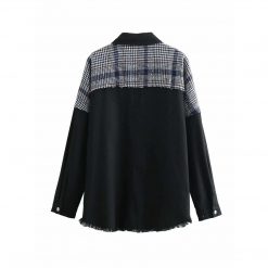 Boho Chic Clothing PLAID PATCHWORK JACKET