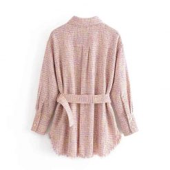 Boho Chic Clothing POCKET TASSEL PLAID TWEED JACKET 3 Boho Chic Clothing POCKET TASSEL PLAID TWEED JACKET