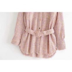 Boho Chic Clothing POCKET TASSEL PLAID TWEED JACKET 4 Boho Chic Clothing POCKET TASSEL PLAID TWEED JACKET