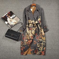 Boho Chic Clothing TRENCH FLORAL AUTUMN COAT