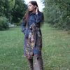 Boho Chic Clothing TRENCH FLORAL AUTUMN COAT