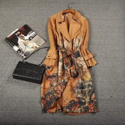 Boho Chic Clothing TRENCH FLORAL AUTUMN COAT