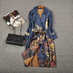 Boho Chic Clothing TRENCH FLORAL AUTUMN COAT