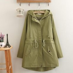 Boho Chic Clothing Windbreaker Hooded Trench Coat