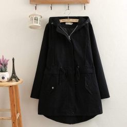 Boho Chic Clothing Windbreaker Hooded Trench Coat