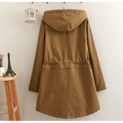 Boho Chic Clothing Windbreaker Hooded Trench Coat