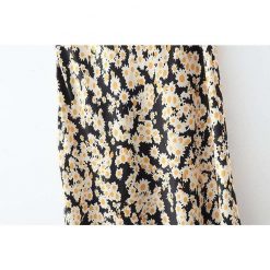 Boho Chic Clothing Skirts Floral Silk Pencil Skirt