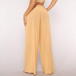 Boho Chic Clothing Pants SEE THROUGH WIDE LEG HIGH WAIST TROUSERS