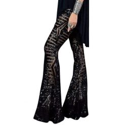 Boho Chic Clothing High Waist Sequins Trouser Pants