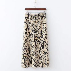 Boho Chic Clothing Skirts Floral Silk Pencil Skirt