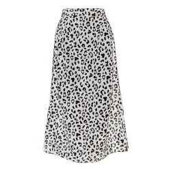 Boho Chic Clothing Skirts Leopard Split Midi Skirt