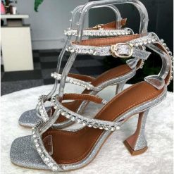 Boho Chic Clothing Shoes RHINESTONE STRAP HEELS 5 Boho Chic Clothing Shoes RHINESTONE STRAP HEELS