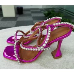 Boho Chic Clothing Shoes RHINESTONE STRAP HEELS 7 Boho Chic Clothing Shoes RHINESTONE STRAP HEELS