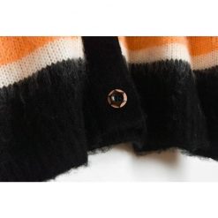 Boho Chic Clothing Sweaters PETER PAN COLLAR STRIPED CARDIGAN 12 Boho Chic Clothing Sweaters PETER PAN COLLAR STRIPED CARDIGAN