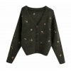 Boho Chic Clothing ELEGANT V-NECK EMNROIDERY SWEATER 2 Boho Chic Clothing ELEGANT V-NECK EMNROIDERY SWEATER