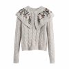 Boho Chic Clothing EMBROIDERY SHAWL SWEATER