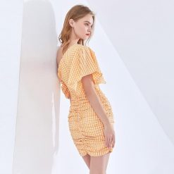 Boho Chic Clothing ASYMMETRICAL COLLAR MINI DRESS Party