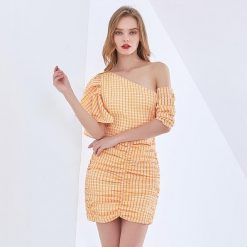 Boho Chic Clothing ASYMMETRICAL COLLAR MINI DRESS Party