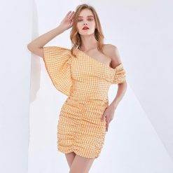 Boho Chic Clothing ASYMMETRICAL COLLAR MINI DRESS Party