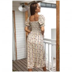 Boho Chic Clothing SHORT SLEEVE PRINTED MIDI DRESS Casual 7 Boho Chic Clothing SHORT SLEEVE PRINTED MIDI DRESS Casual
