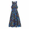Boho Chic Clothing GEOMETRIC SLEEVELESS MIDI DRESS Casual 2 Boho Chic Clothing GEOMETRIC SLEEVELESS MIDI DRESS Casual