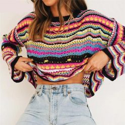 Boho Chic Clothing CASUAL BEACH O-NECK KNITTED SWEATER 7 Boho Chic Clothing CASUAL BEACH O-NECK KNITTED SWEATER