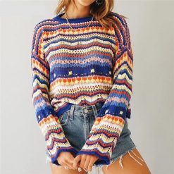 Boho Chic Clothing CASUAL BEACH O-NECK KNITTED SWEATER 9 Boho Chic Clothing CASUAL BEACH O-NECK KNITTED SWEATER